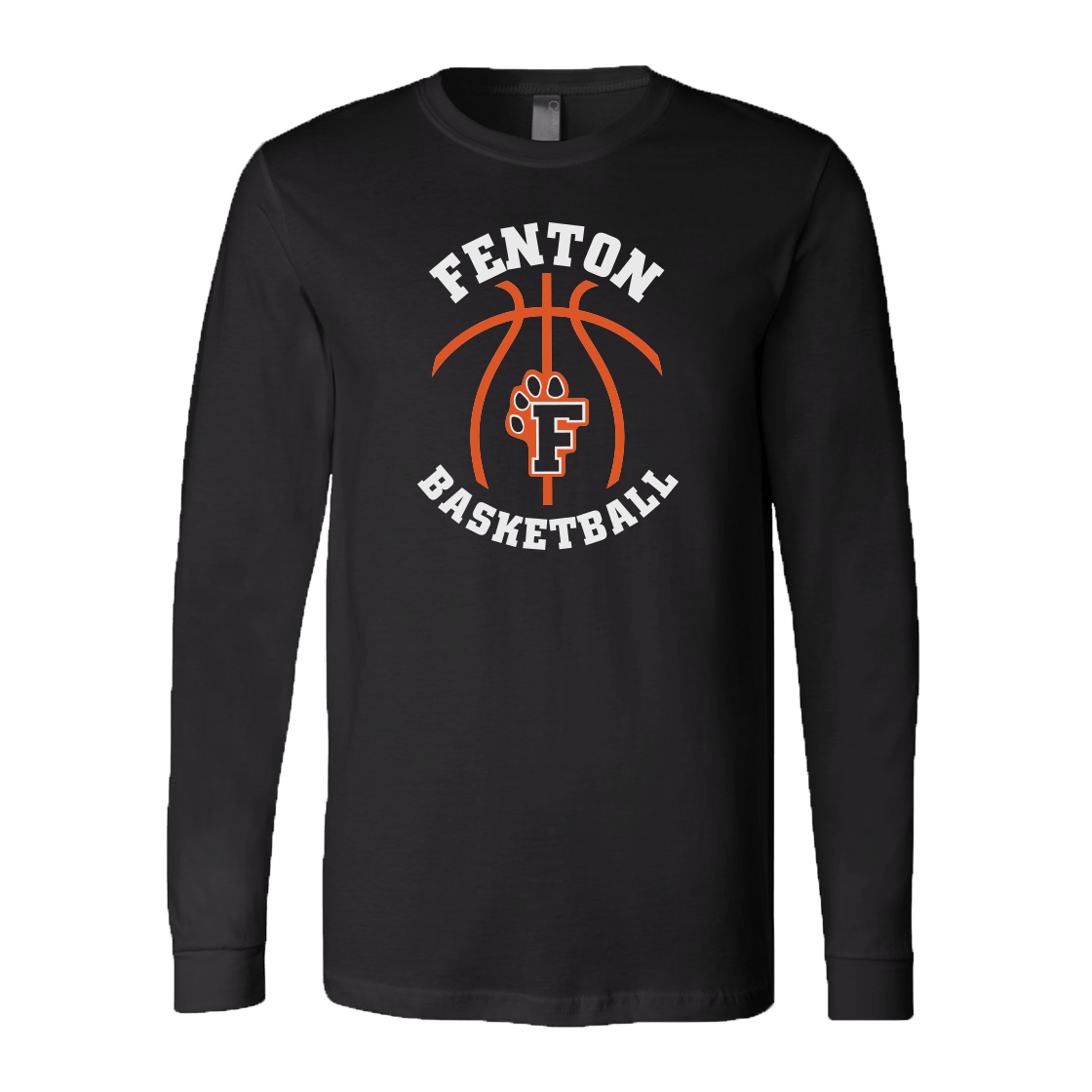 Fenton Basketball - Black - LS Jersey Tee - Bauman's Running & Walking Shop