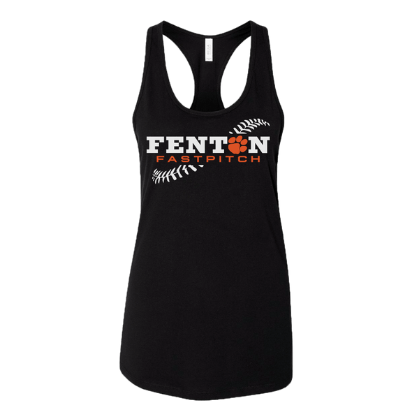 Fenton Fastpitch - Black - Ladies Jersey Racerback Tank - Bauman's Running & Walking Shop