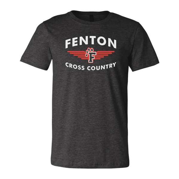 Fenton XC - FXC Logo - Jersey Tee - Deep Heather - Bauman's Running & Walking Shop
