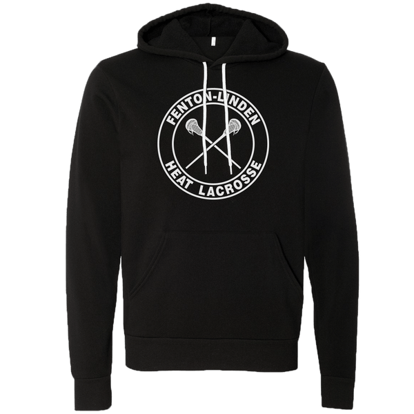 Fenton/Linden Lacrosse -Circle Heat Logo - Black Sponge Hoody - Bauman's Running & Walking Shop