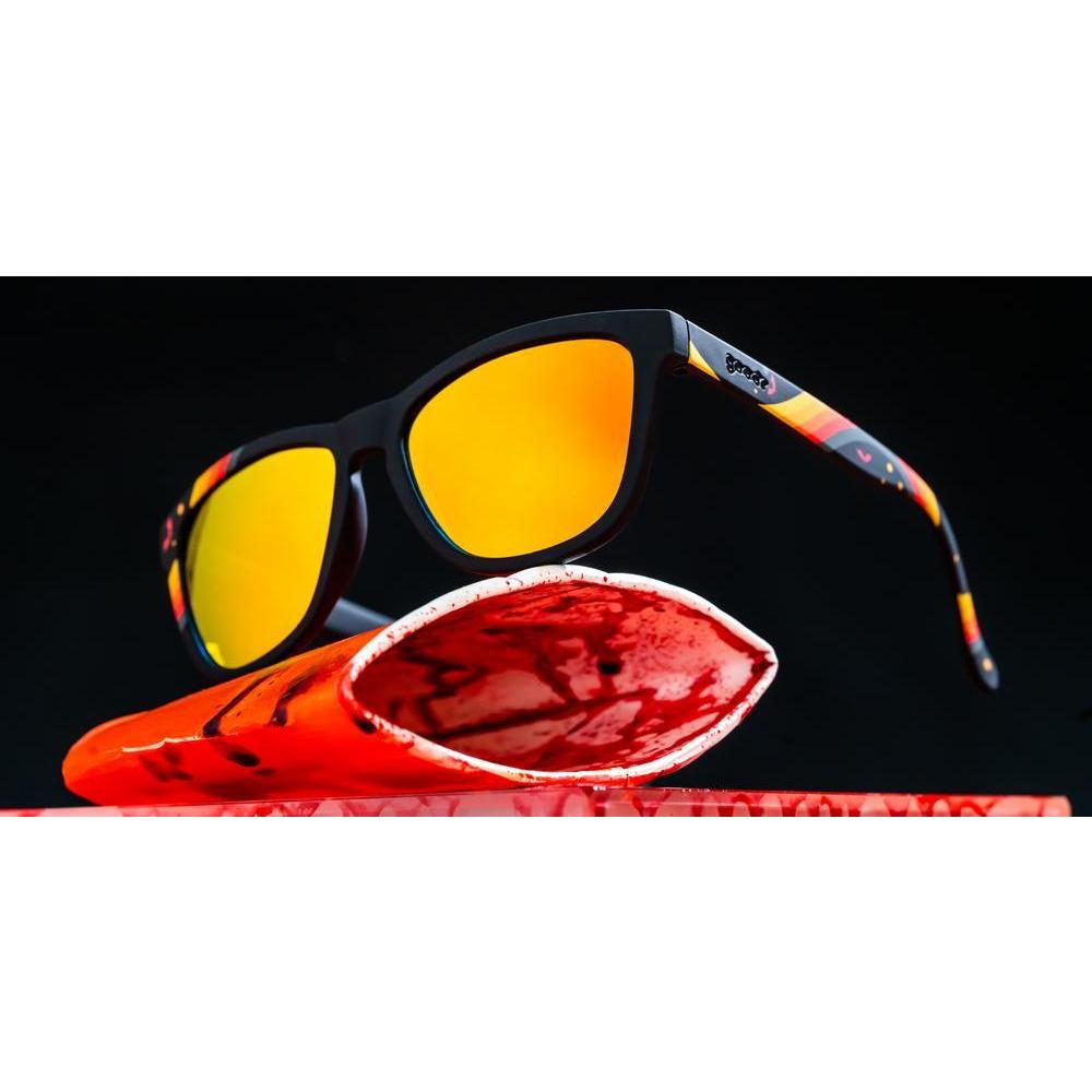 goodr OG Running Sunglasses: Pumpkin Spice Nightmare - Bauman's Running & Walking Shop