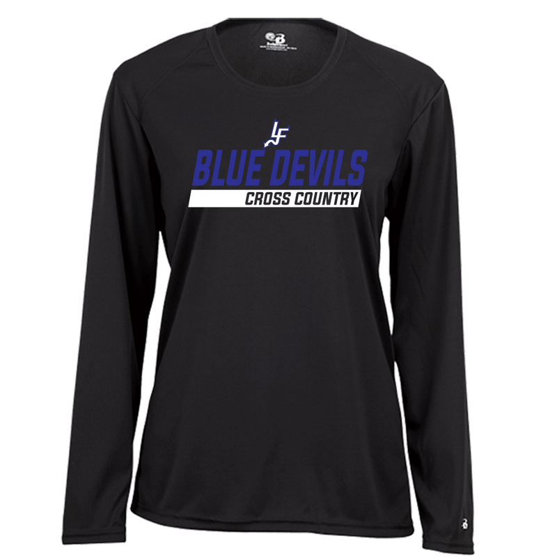 LFXC - Women's B-Core Long Sleeve Tee - Blue Devils XC - Bauman's Running & Walking Shop
