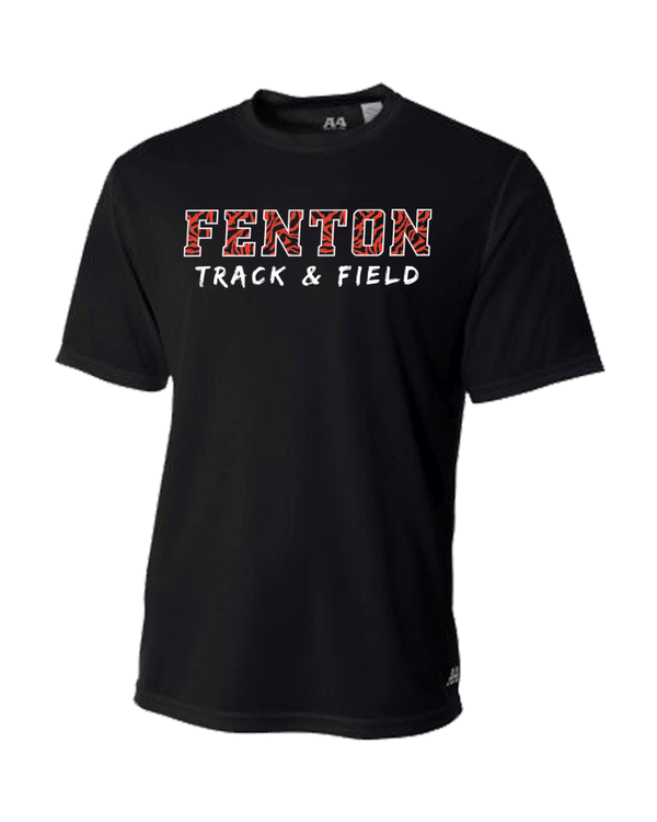 Men's A4 Birdseye Mesh Short Sleeve - Fenton Track & Field Stripes - Bauman's Running & Walking Shop