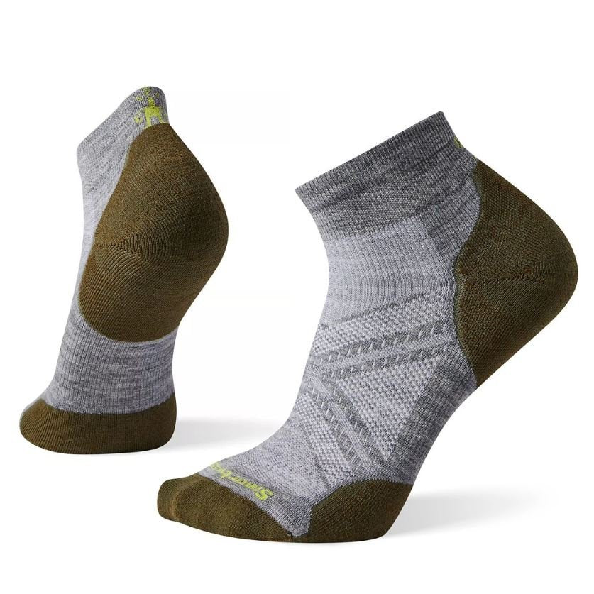 Men's Smartwool PhD® Run Light Elite Low Cut Socks (Lunar Gray) - Bauman's Running & Walking Shop