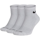 Nike Everyday Plus Cotton Cushioned Ankle Quarter Length Sock 3-Pack - Bauman's Running & Walking Shop