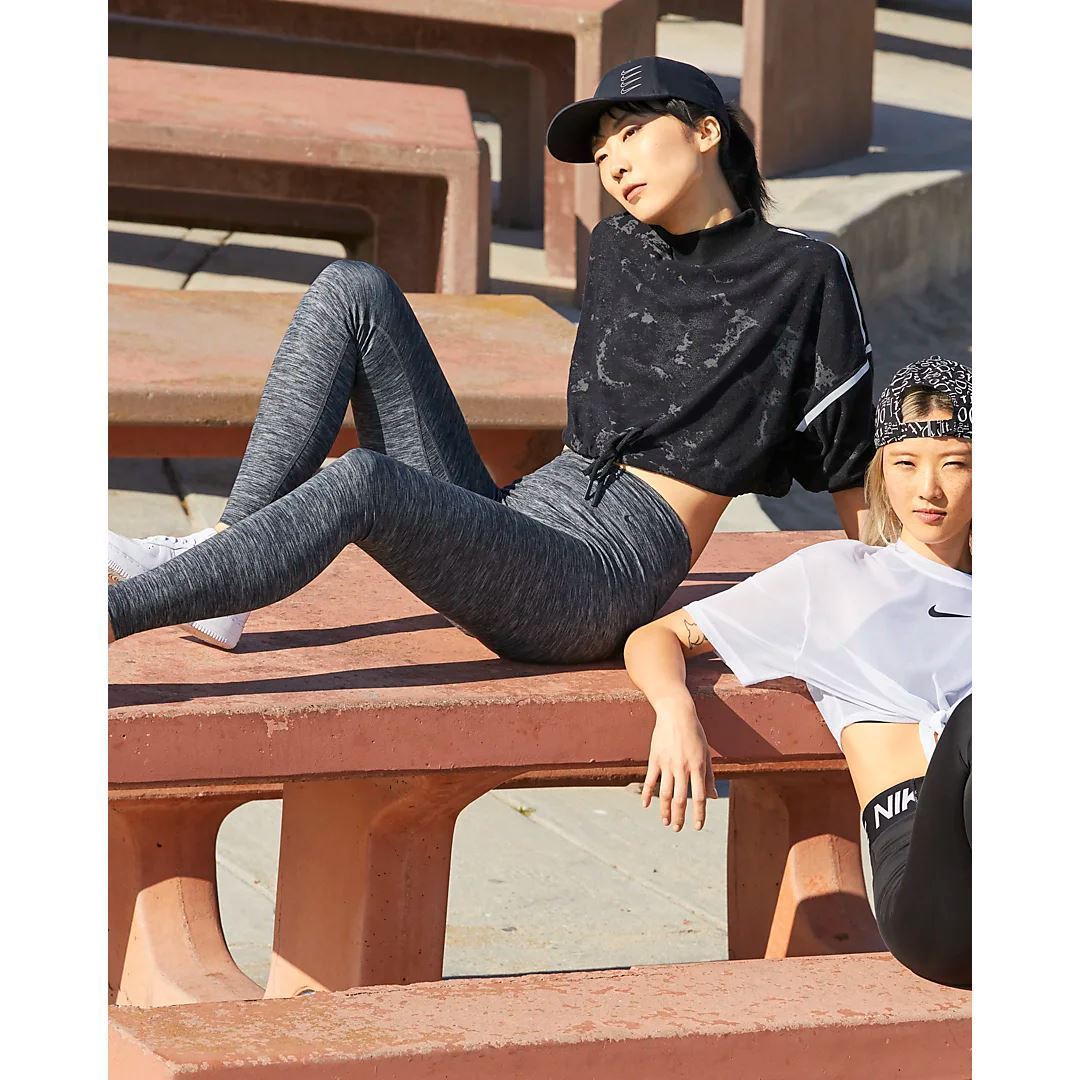 Nike One Luxe Women's Heathered Mid-Rise Tights - Bauman's Running & Walking Shop