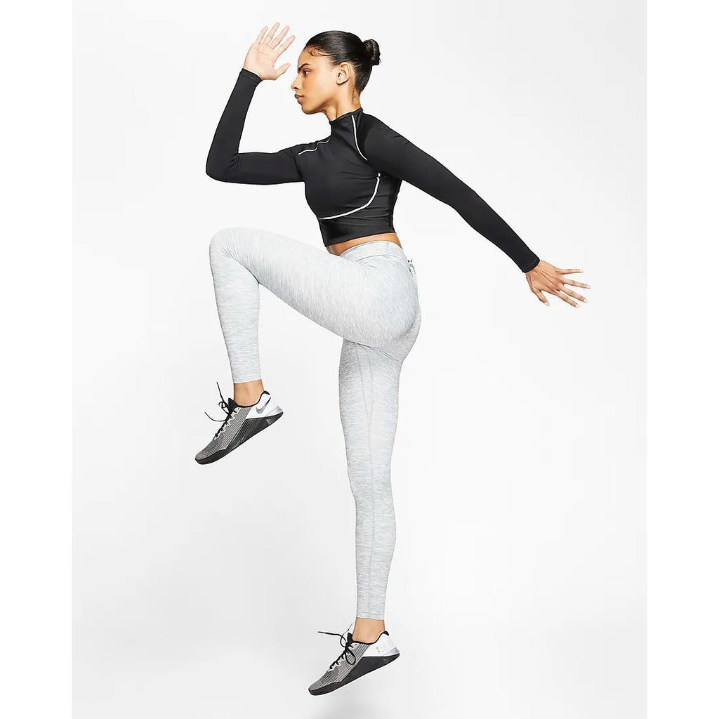 Nike Women's One Luxe Heathered Mid-Rise Training Leggings (Dark Atomic  Teal/Clear, Medium) 