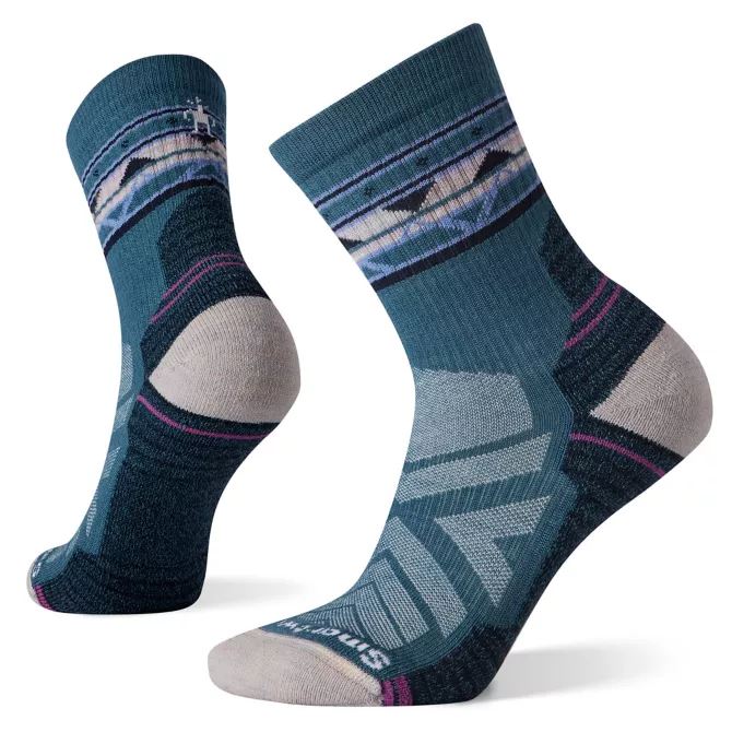Smartwool Women's Hike Light Cushion Zig Zag Valley Mid Crew Socks - Bauman's Running & Walking Shop