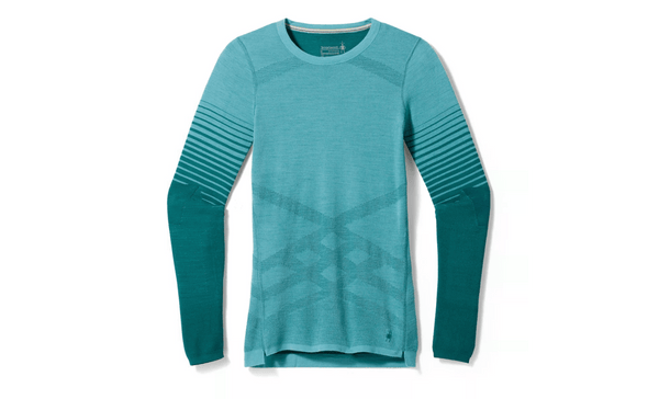 Smartwool Wonen's Intraknit Thermal Merino Base Layer Pattern Crew - Bauman's Running & Walking Shop