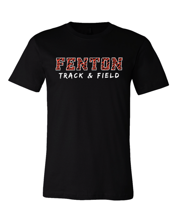 Unisex Jersey Tee - Fenton Track & Field Stripes - Bauman's Running & Walking Shop