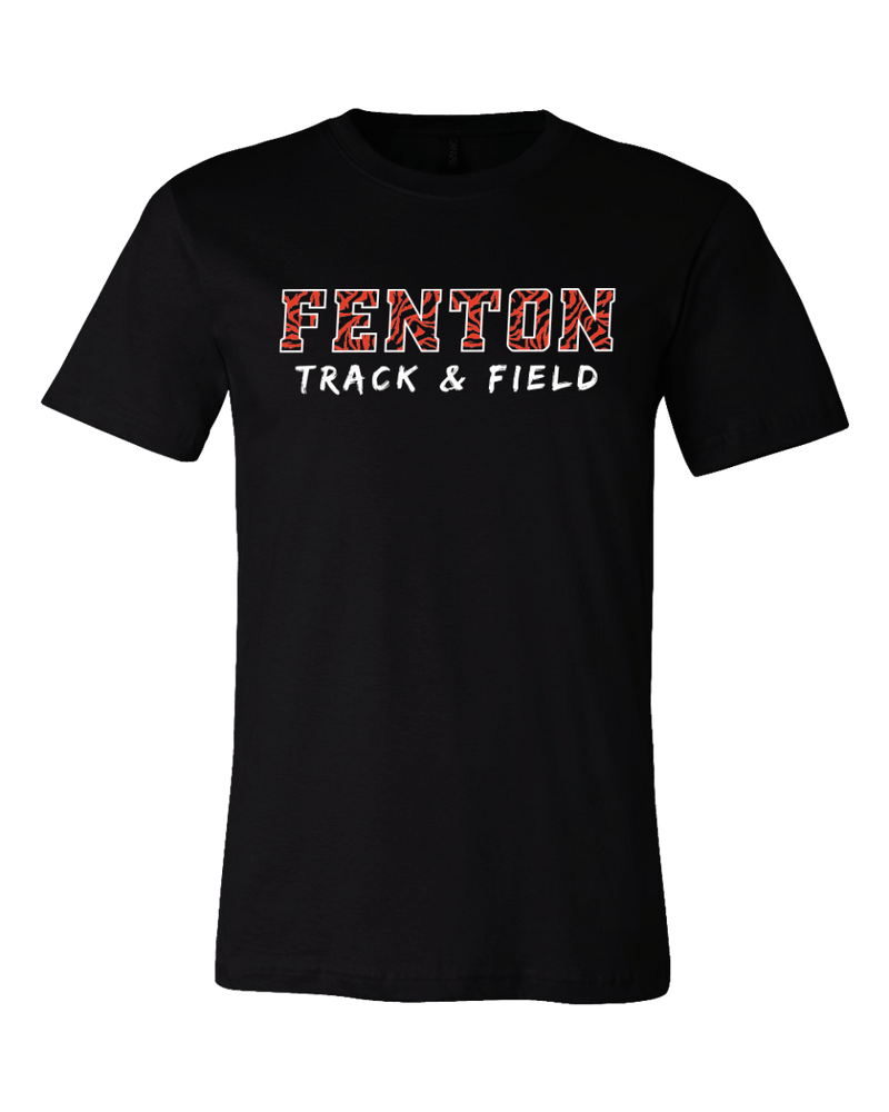 Unisex Jersey Tee - Fenton Track & Field Stripes - Bauman's Running & Walking Shop