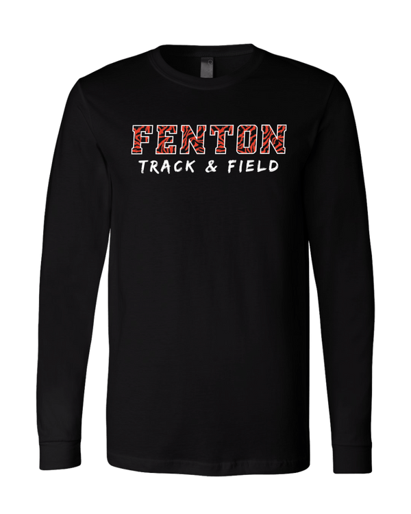 Unisex Long Sleeve Jersey Tee - Fenton Track & Field Stripes - Bauman's Running & Walking Shop