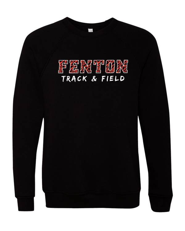 Unisex Sponge Fleece Crewneck Sweatshirt- Fenton Track & Field Stripes - Bauman's Running & Walking Shop