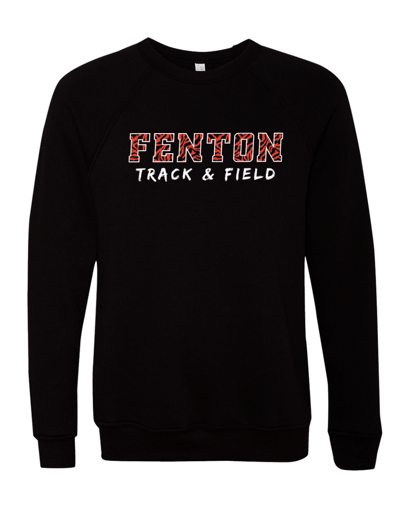 Unisex Sponge Fleece Crewneck Sweatshirt- Fenton Track & Field Stripes - Bauman's Running & Walking Shop