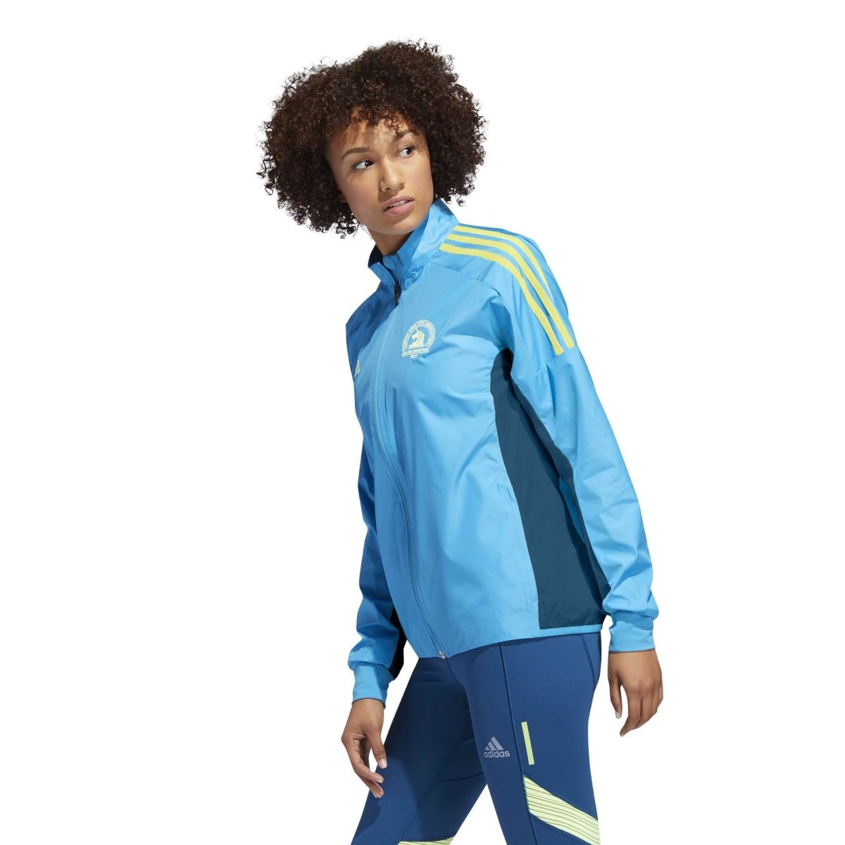 Women s adidas 2019 Boston Marathon Celebration Jacket Bauman s Running Walking Shop