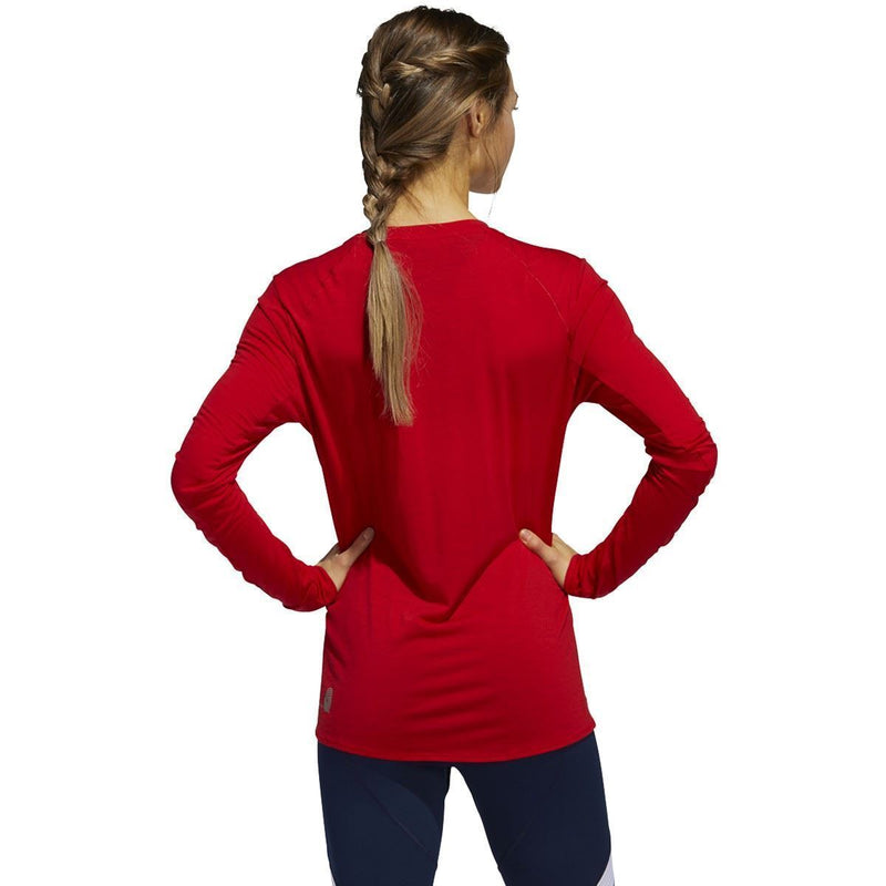 Women's adidas 2020 Boston Marathon Merino Wool Long Sleeve Tee - Bauman's Running & Walking Shop
