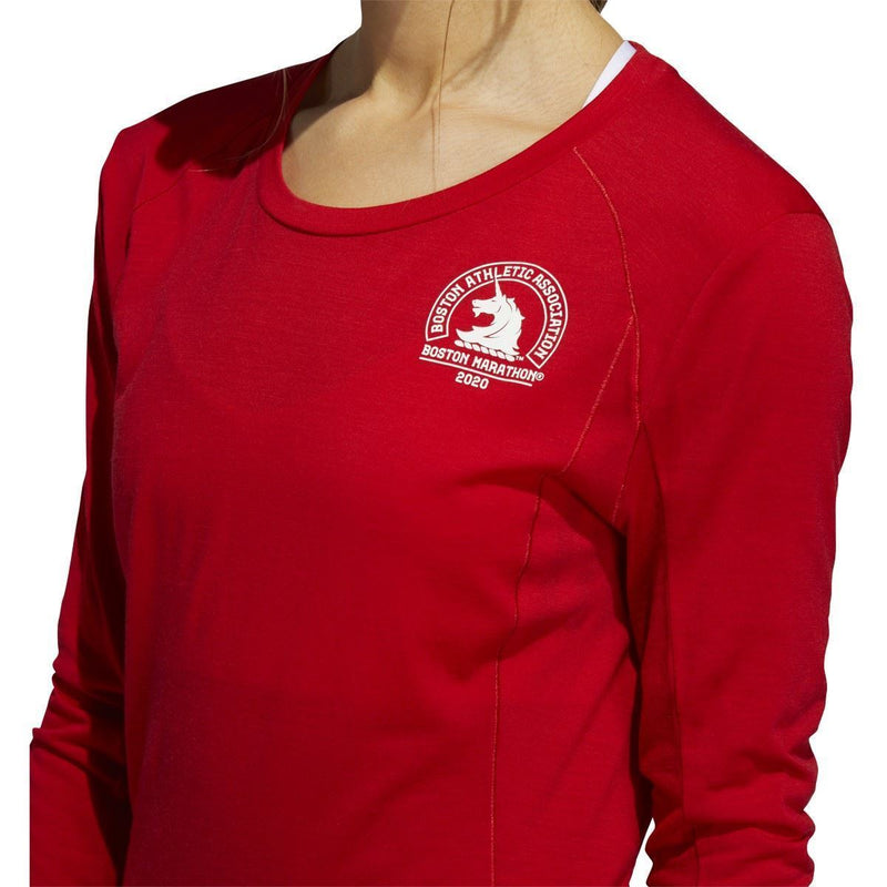Women's adidas 2020 Boston Marathon Merino Wool Long Sleeve Tee - Bauman's Running & Walking Shop