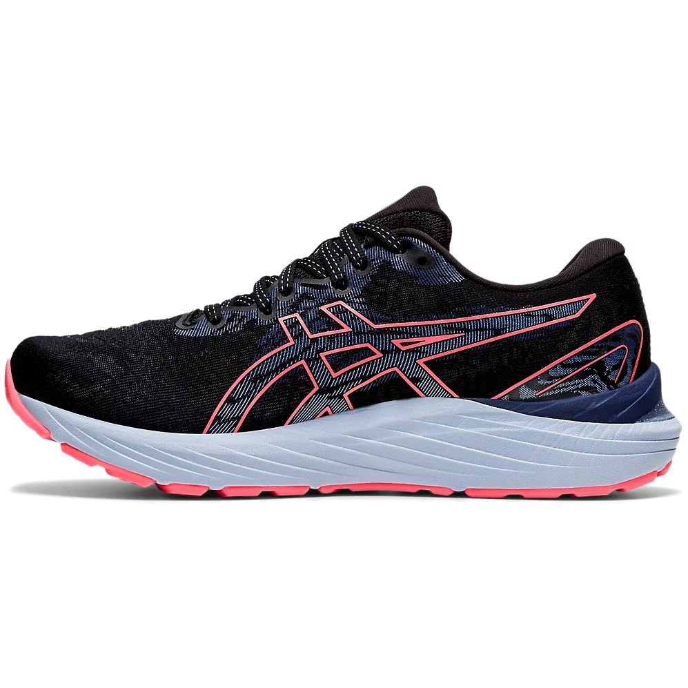Women's ASICS GEL-CUMULUS 23 (Black/Blazing Coral) - Bauman's Running & Walking Shop