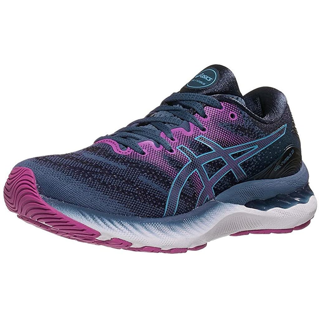 Women's ASICS GEL-NIMBUS 23 (Grand Shark/Digital Aqua) - Bauman's Running & Walking Shop