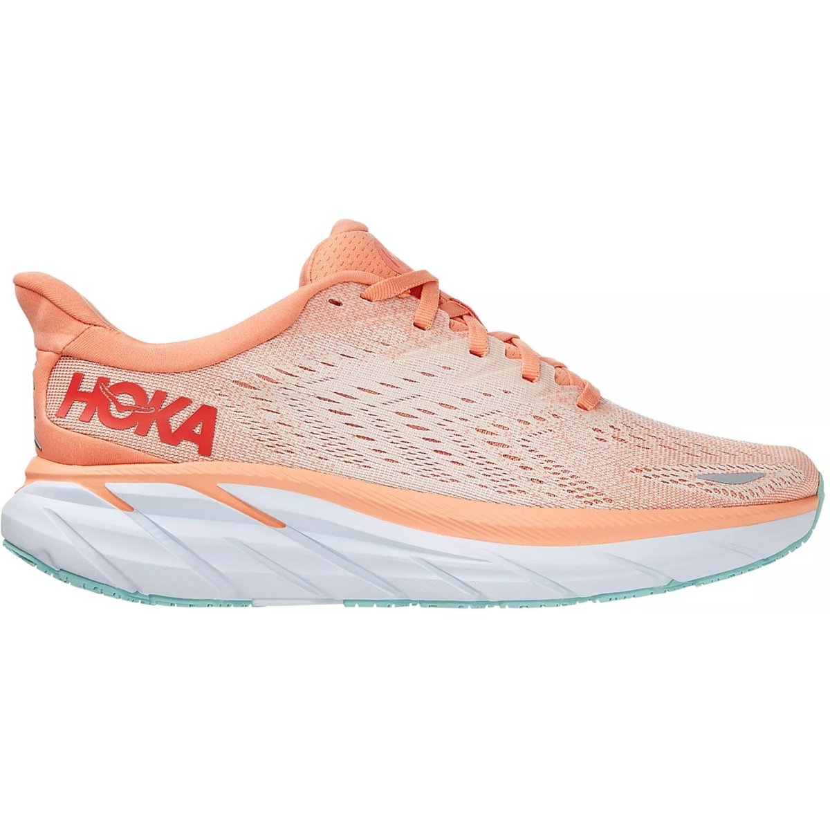 Women's Hoka ONE ONE Clifton 8 (Cantaloupe/Silver Peony) - Bauman's Running & Walking Shop