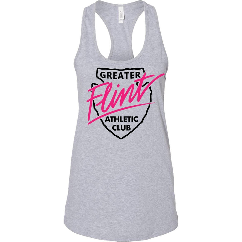 Women's Jersey Racerback Tank - GFAC Pink Flint - Bauman's Running & Walking Shop