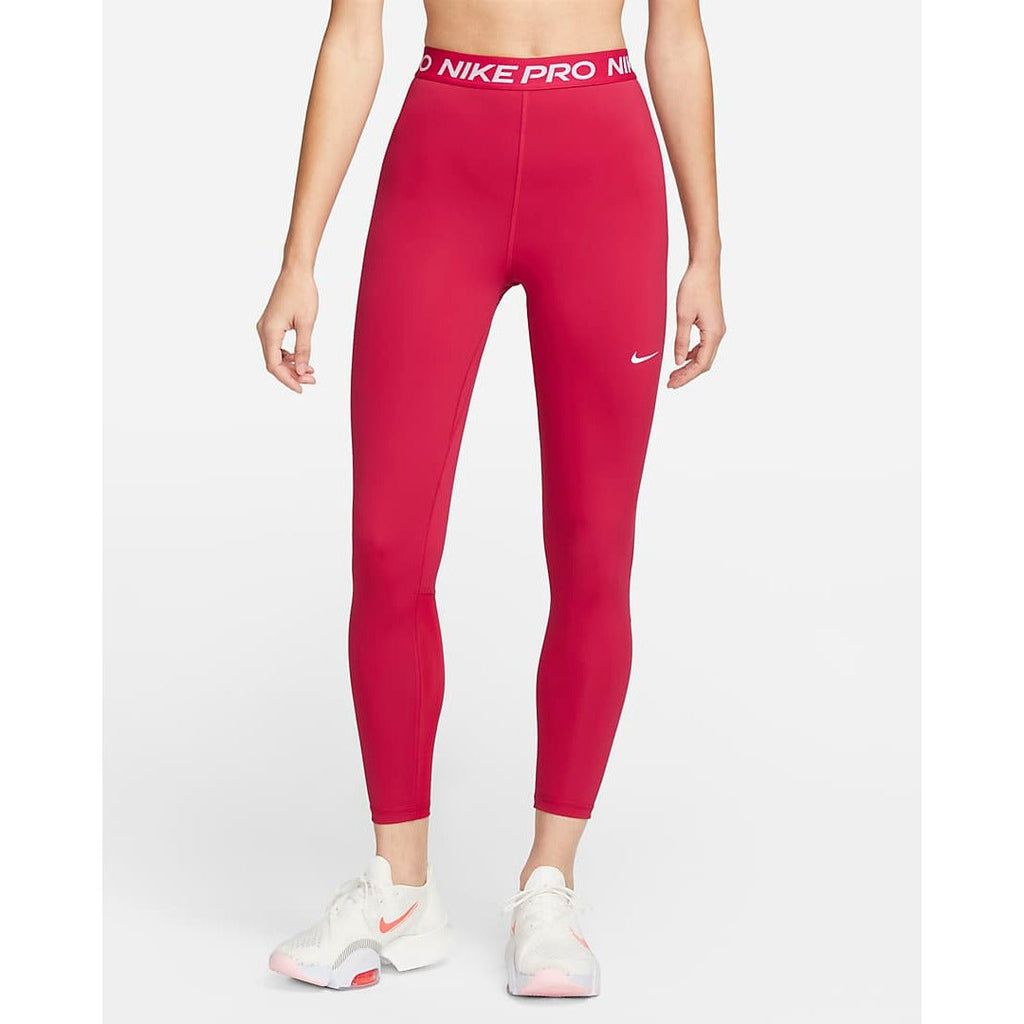 Nike Women's Logo Dri-Fit High Rise 7/8 Tight Running Pants (Fuchsia, Small)