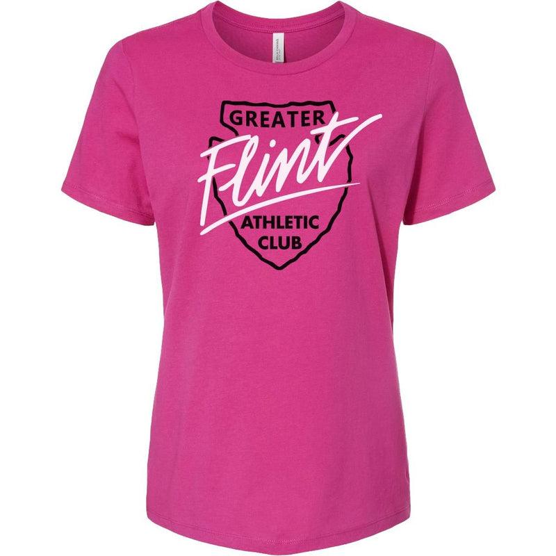 Women's Relaxed Jersey Tee - GFAC Pink Flint - Bauman's Running & Walking Shop