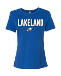 Women's Relaxed Jersey Tee - Lakeland Track Team Logo - Bauman's Running & Walking Shop