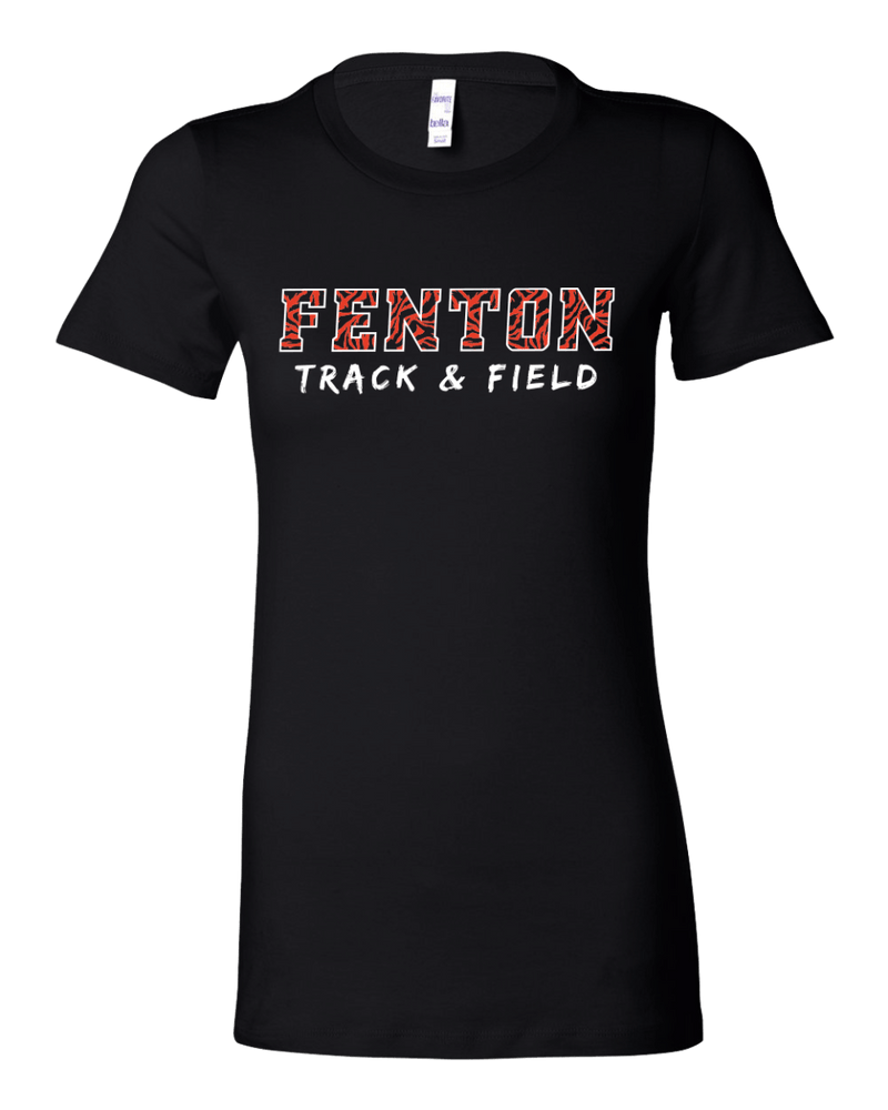Women's Slim Fit Tee - Fenton Track & Field Stripes - Bauman's Running & Walking Shop
