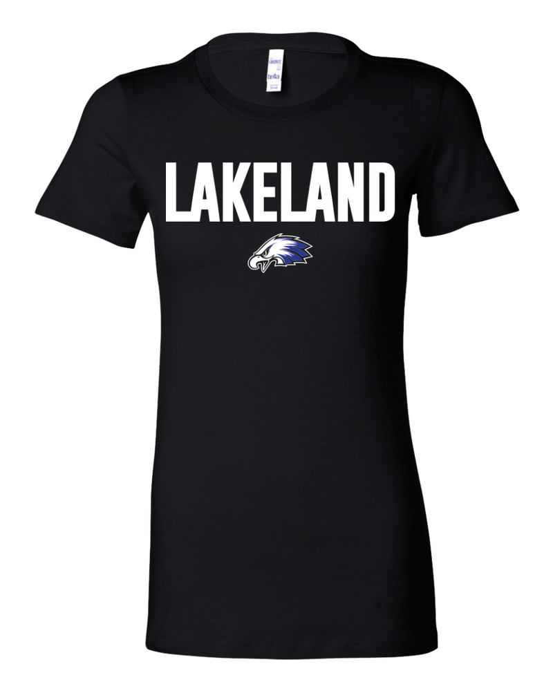 Women's Slim Fit Tee - Lakeland Track Team Logo - Bauman's Running & Walking Shop